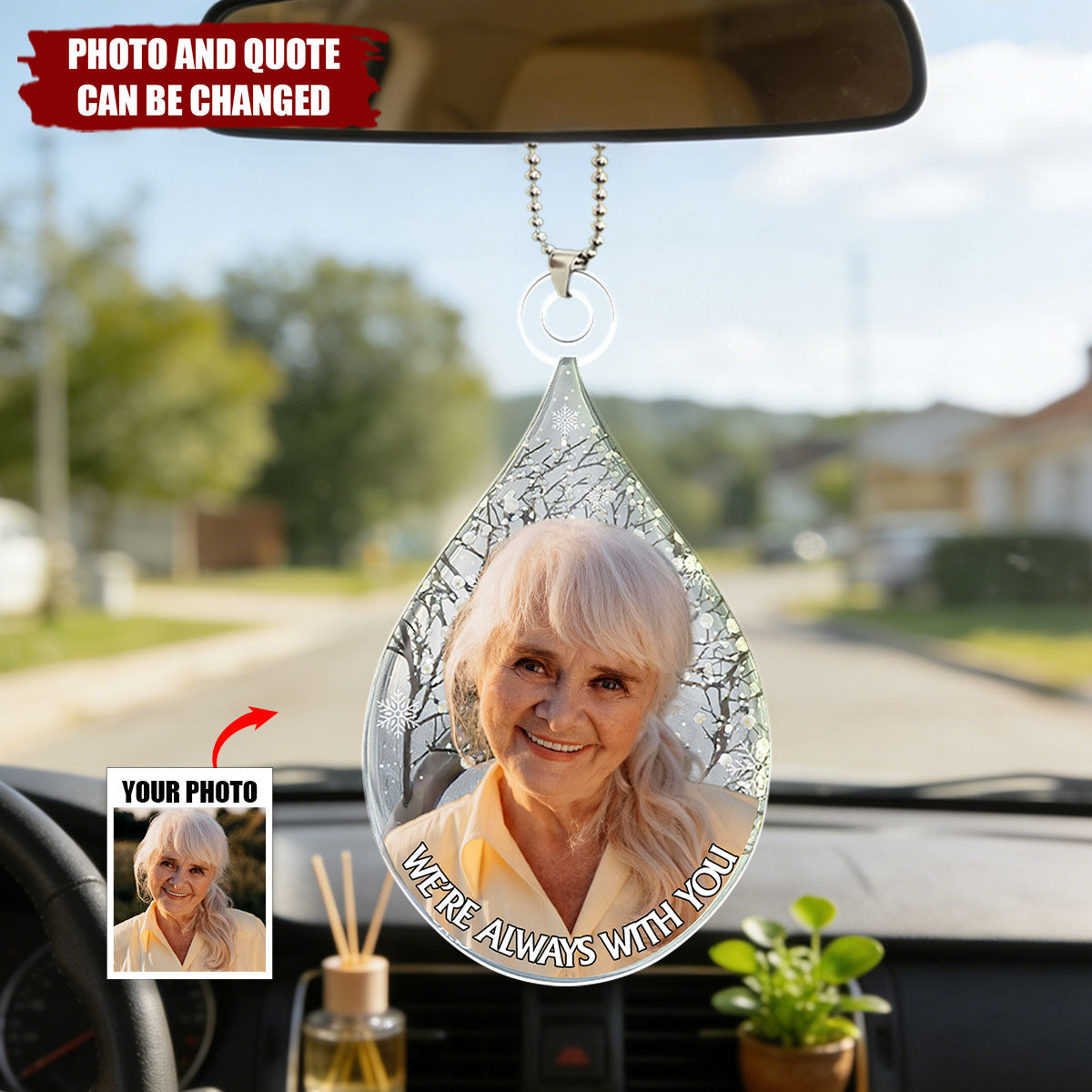 Custom Photo I'm Always With You - Personalized Car Ornament
