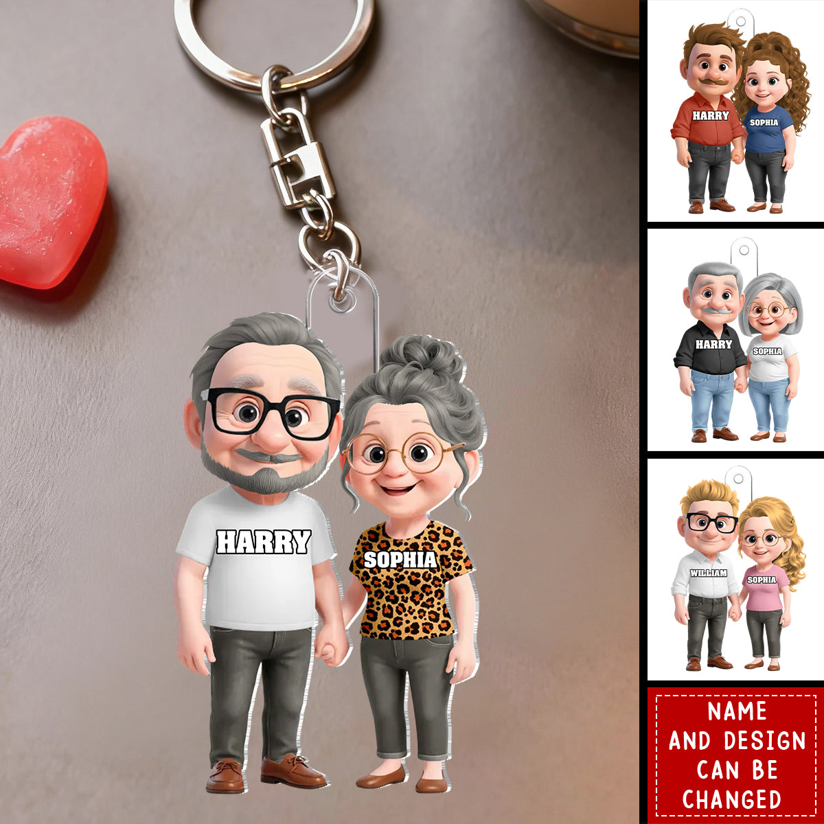 Love You For Life - Personalized Keychain, Gift for Couple, for Him, for Her