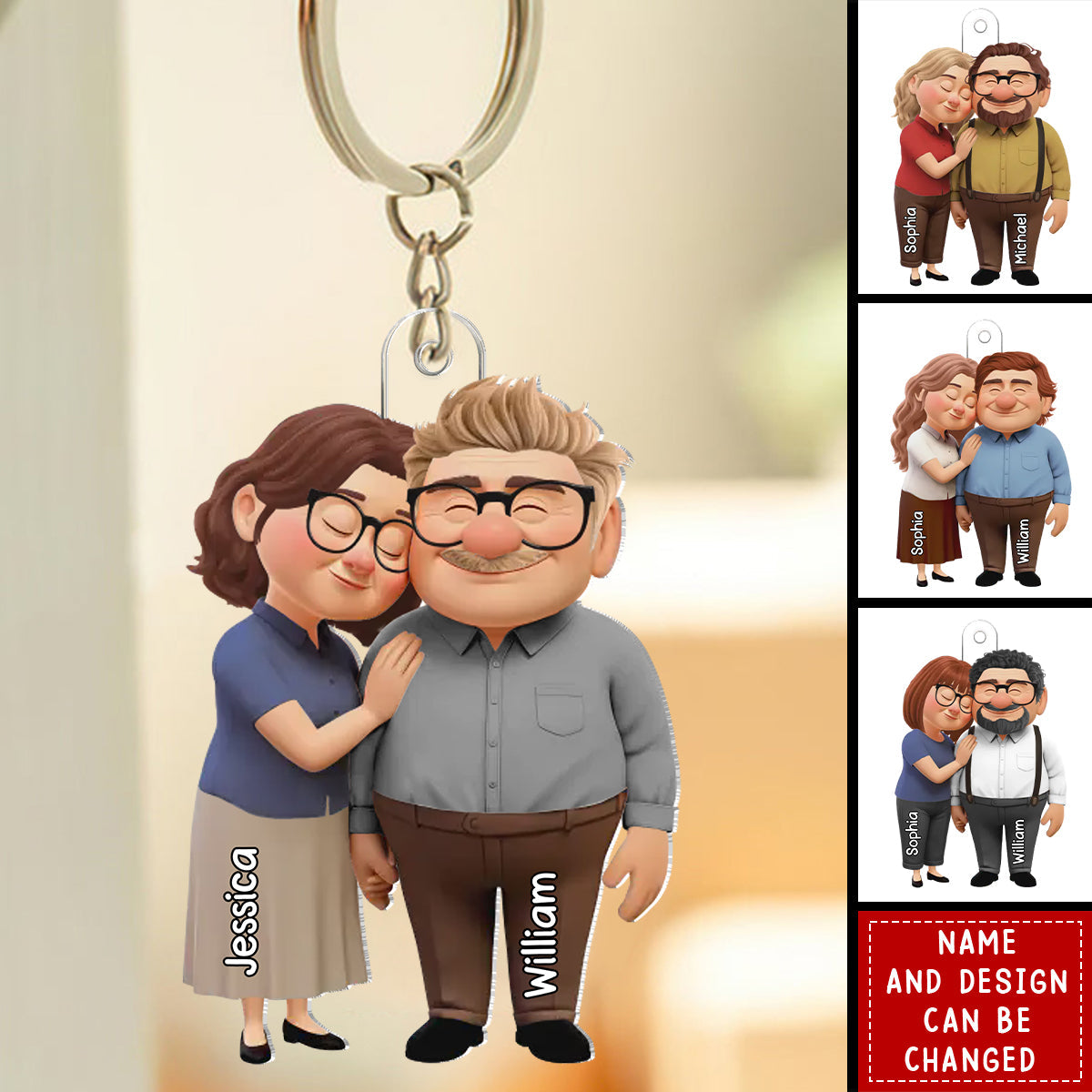 Together We Make Sense - Personalized Keychain