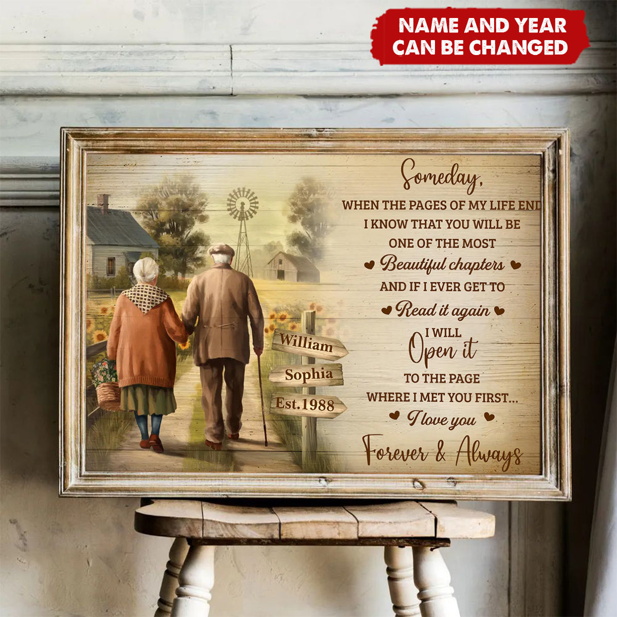 Beautiful Chapters Of Life, Personalized Custom Horizontal Poster, Gift For Spouses