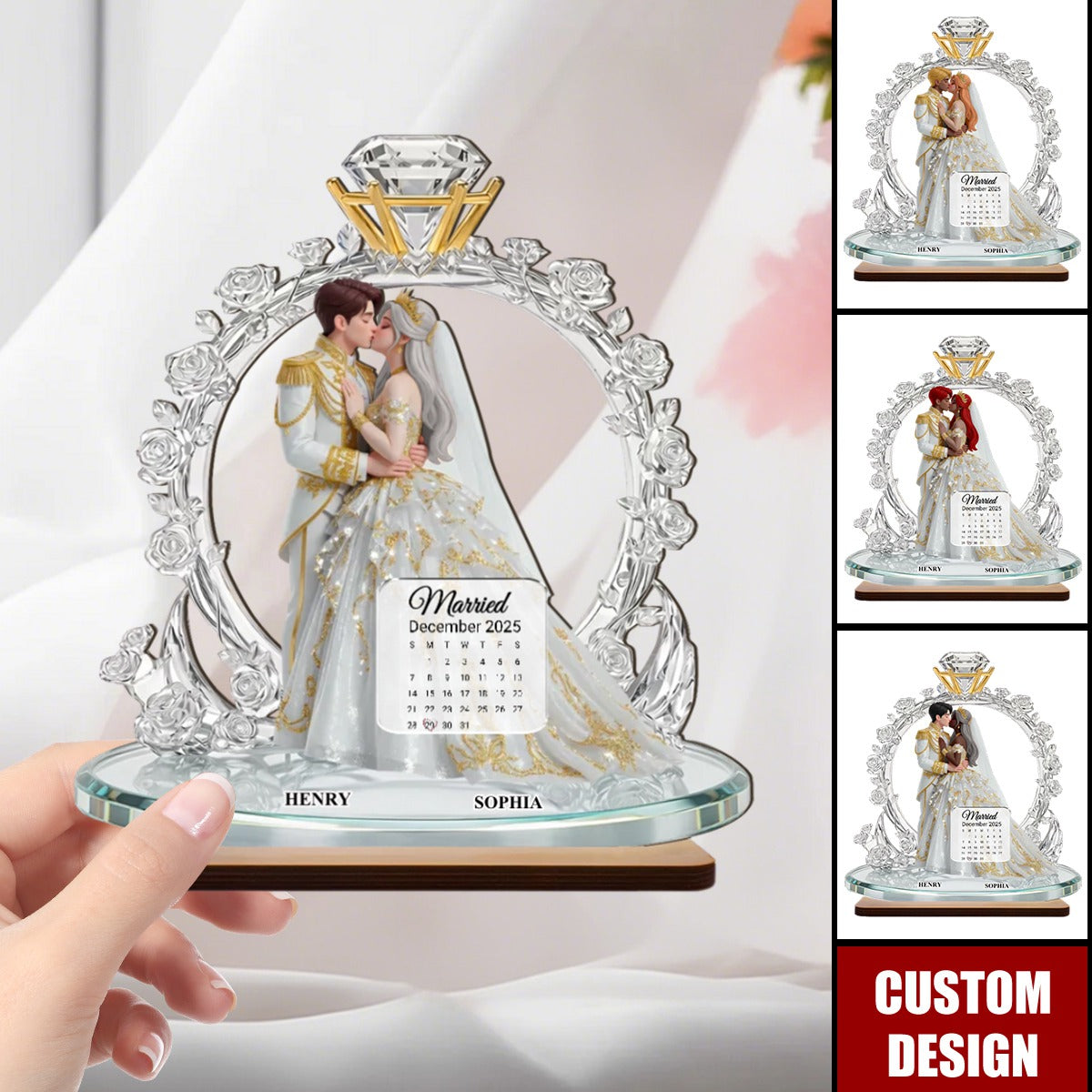 Custom 2-Layered Wooden Plaque - Valentine's Day, Anniversary Gift For Him, For Couple, Gift For Her