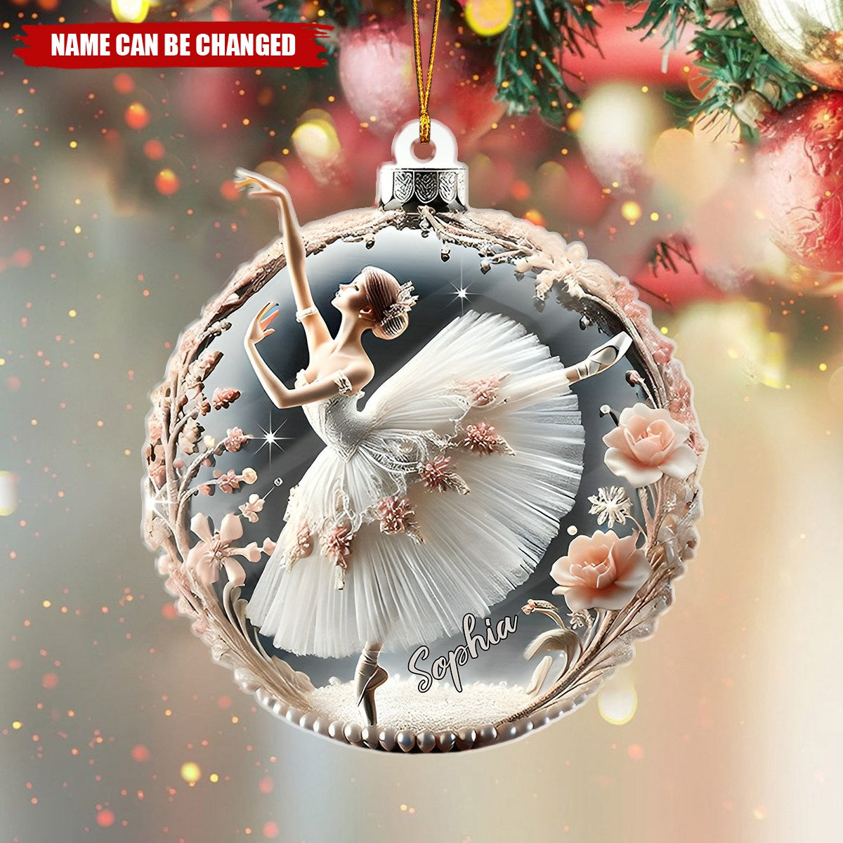 Personalized Ballerina Christmas Shaped Ornament – Gifts For Teacher Ballet & Ballet Lovers