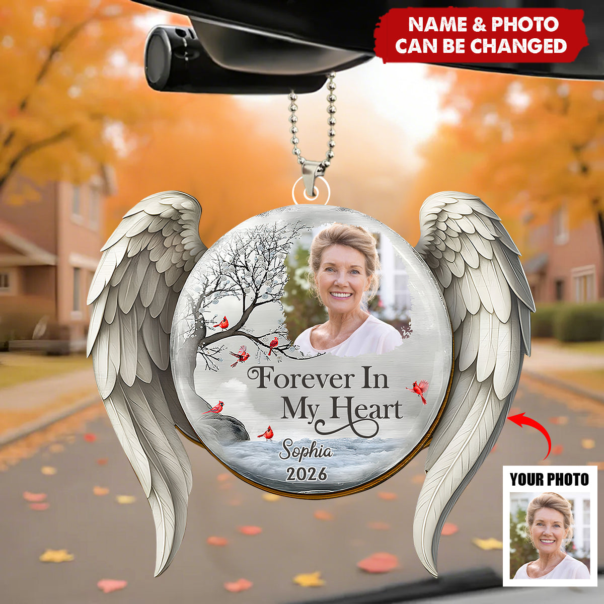I'm Always With You - Personalized Car Acrylic Hanging Ornament