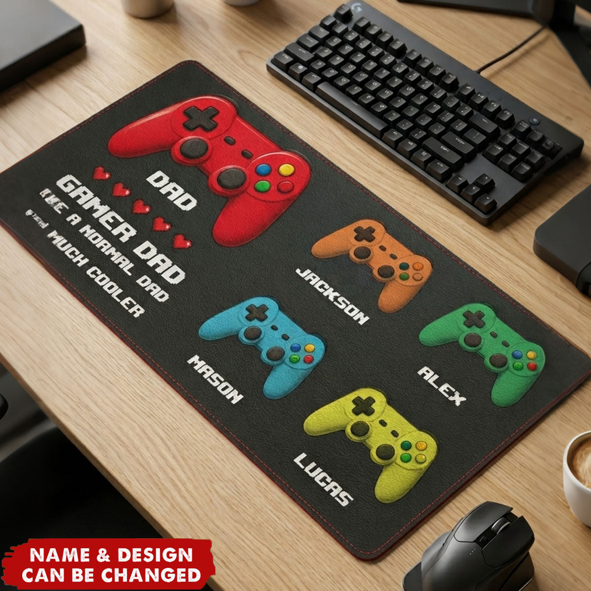 Gamer Dad Like A Normal Dad Only Much Cooler - Personalized Desk Mat