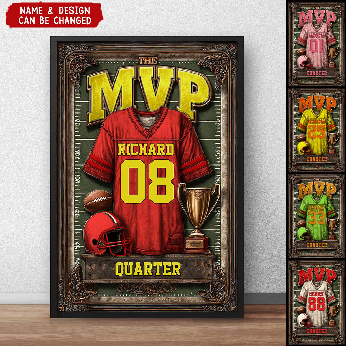 Gift For Football Son/ Daughter - Personalized Football Poster