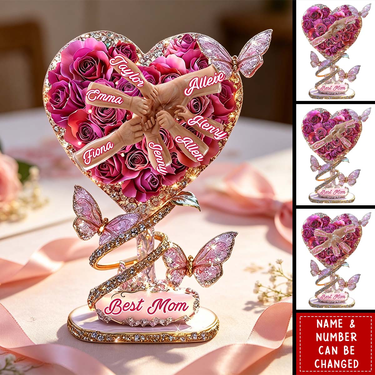 Best Mom Ever - Personalized Mother Custom Shaped Acrylic Plaque