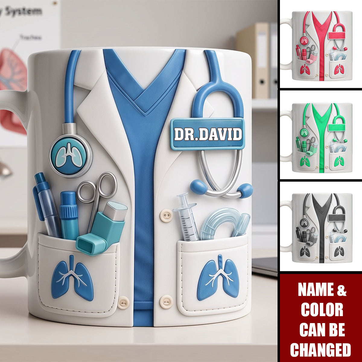 Celebrate Your Favorite Doctor With This Custom White Coat Design, Coffee Mug