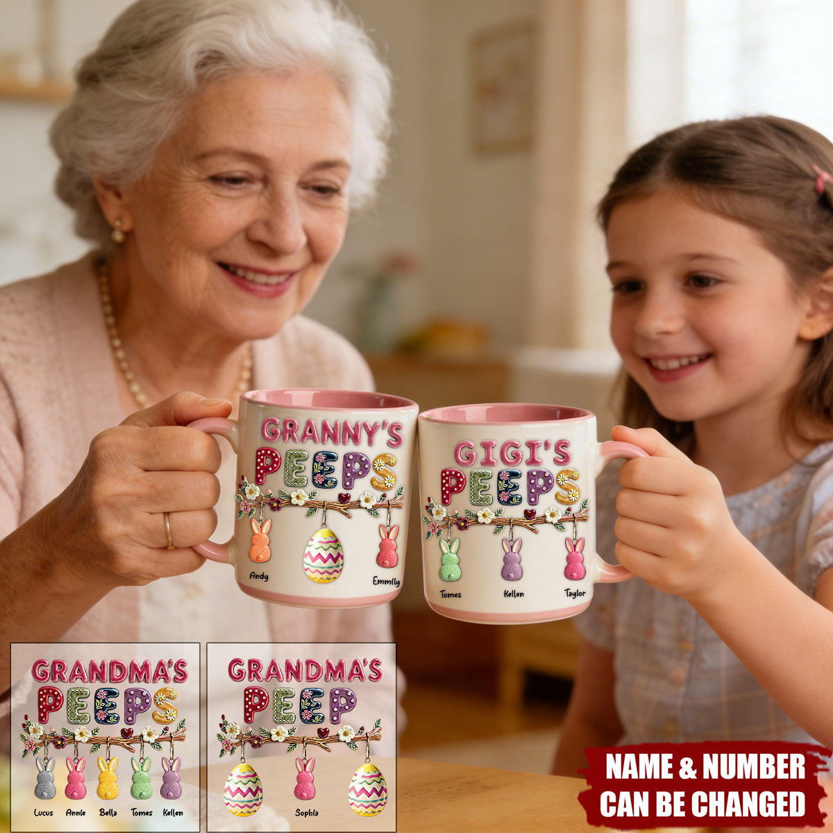 Grandma Peep Easter Accent Mug - Personalized Gifts For Grandma