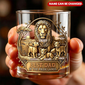 Best Dad - Personalized Whiskey Glass, Gift For Dad