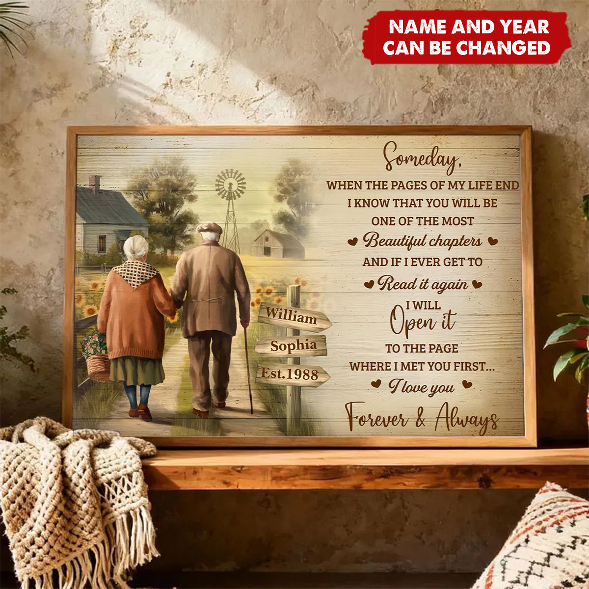 Beautiful Chapters Of Life, Personalized Custom Horizontal Poster, Gift For Spouses