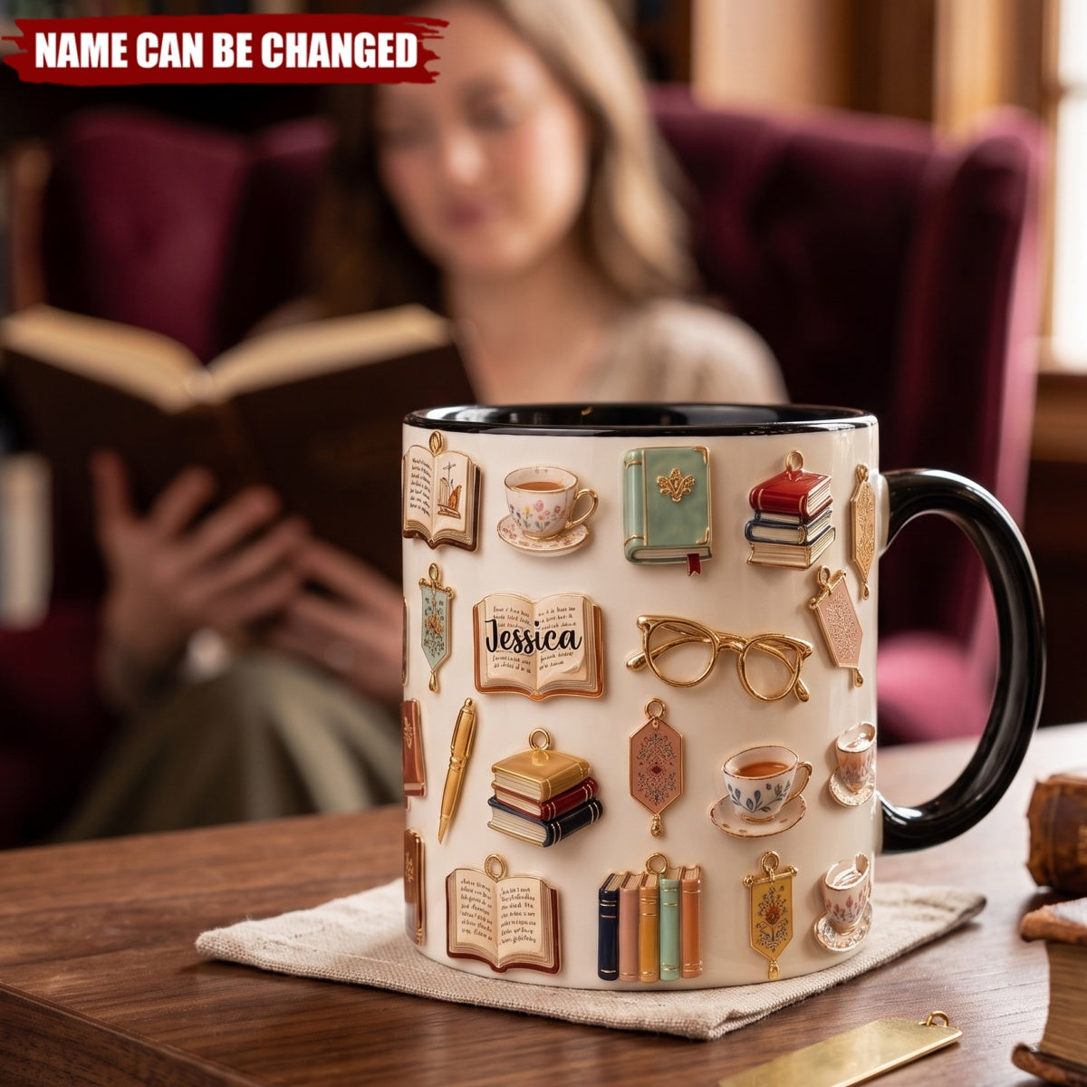 Book Lover - Personalized Custom Coffee Mug
