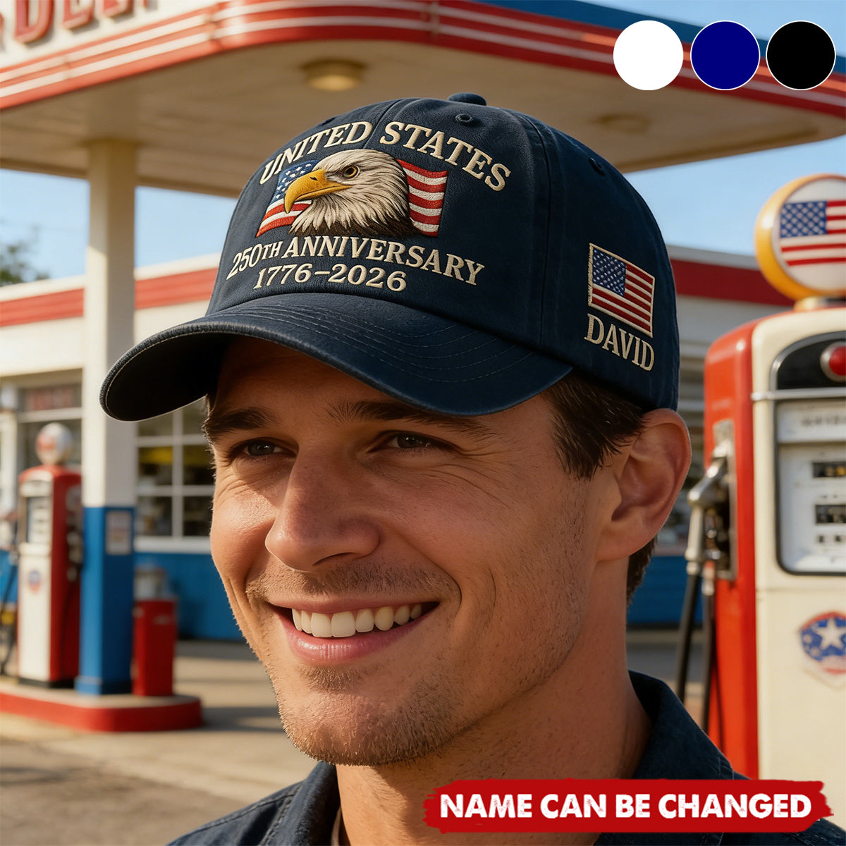 United States 250th Anniversary - Personalized Flag Patriotic Classic Cap