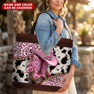 Western Cowgirl Boots - Personalized Cowgirl Tote Bag