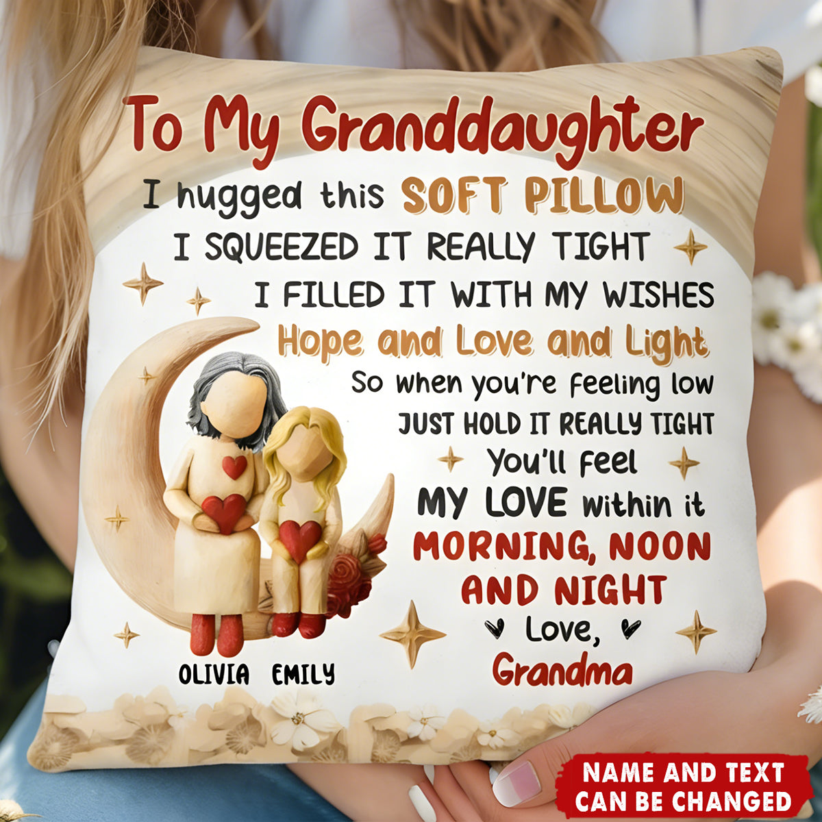 To My Granddaughter - Personalized Pillow