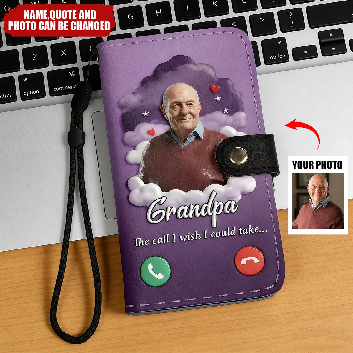 A Call From Heaven - Personalized Wallet Case