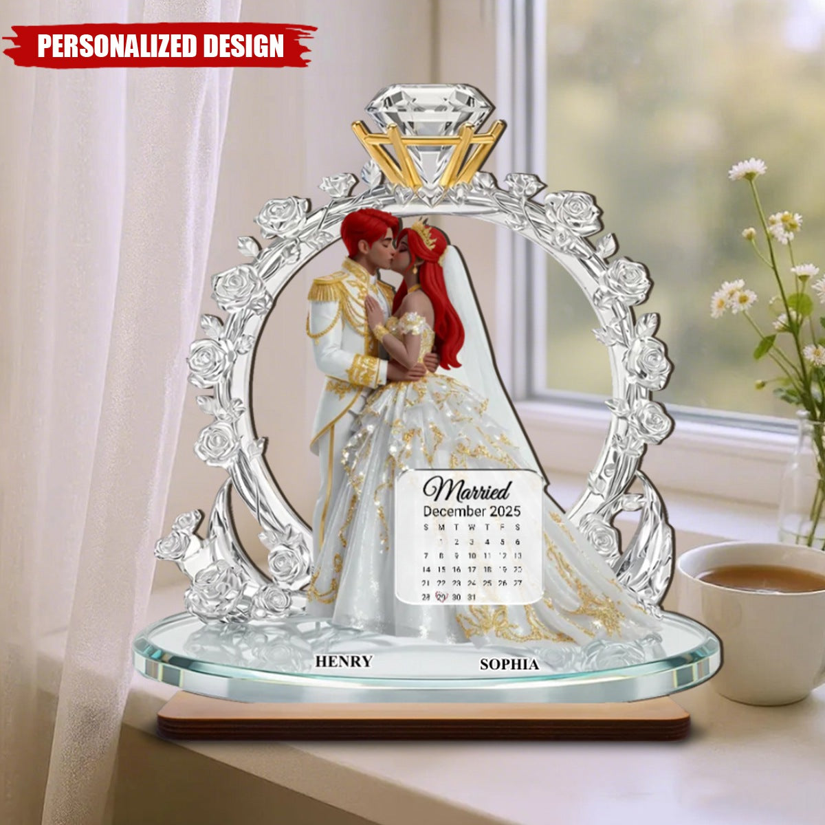 Custom 2-Layered Wooden Plaque - Valentine's Day, Anniversary Gift For Him, For Couple, Gift For Her