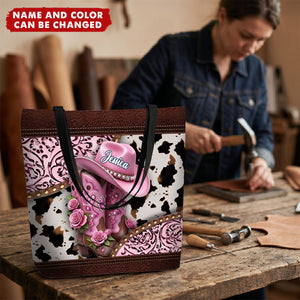 Western Cowgirl Boots - Personalized Cowgirl Tote Bag