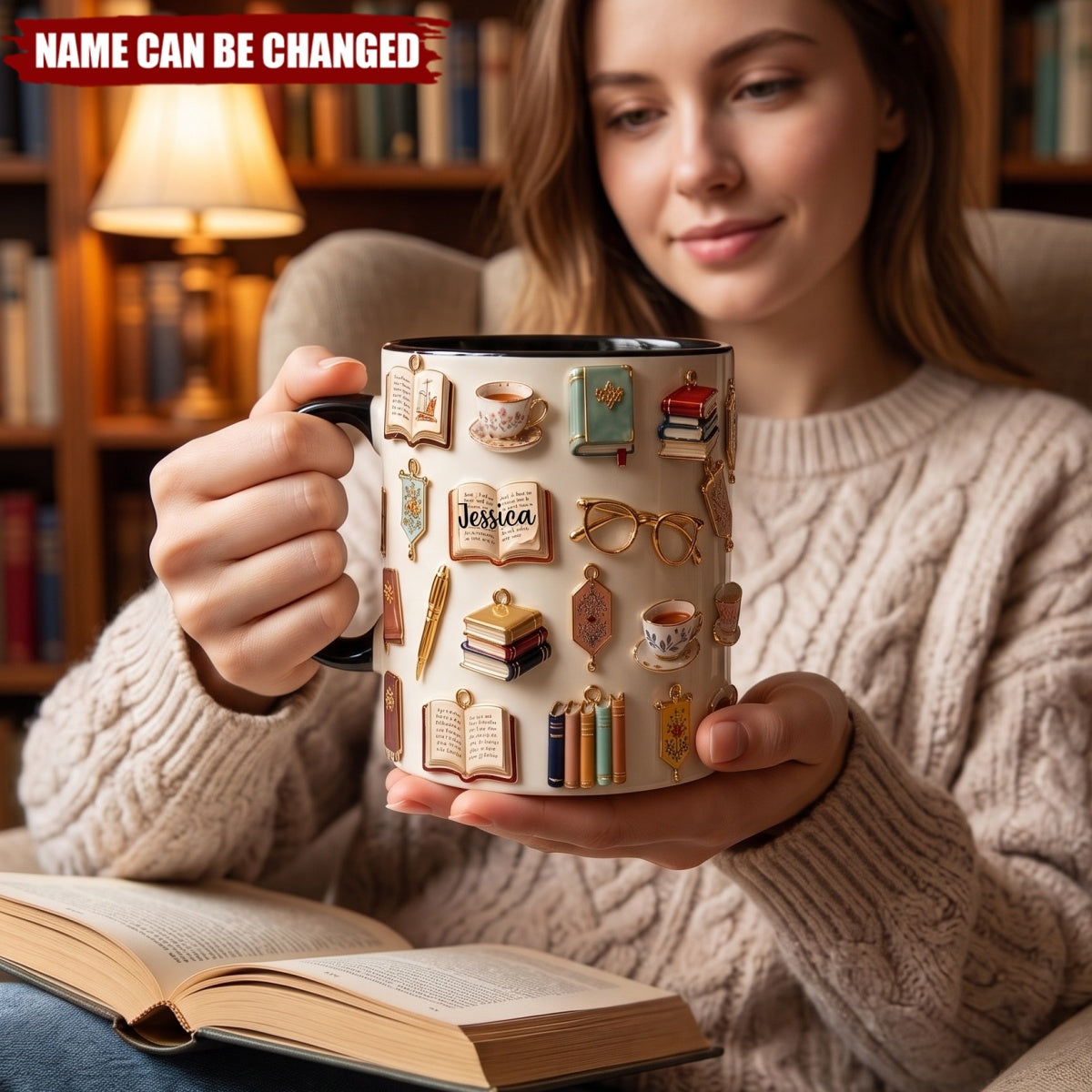 Book Lover - Personalized Custom Coffee Mug