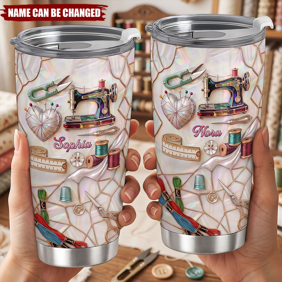 Sewing Is My Therapy Stainless Steel Tumbler, Gift For Sewing Lovers