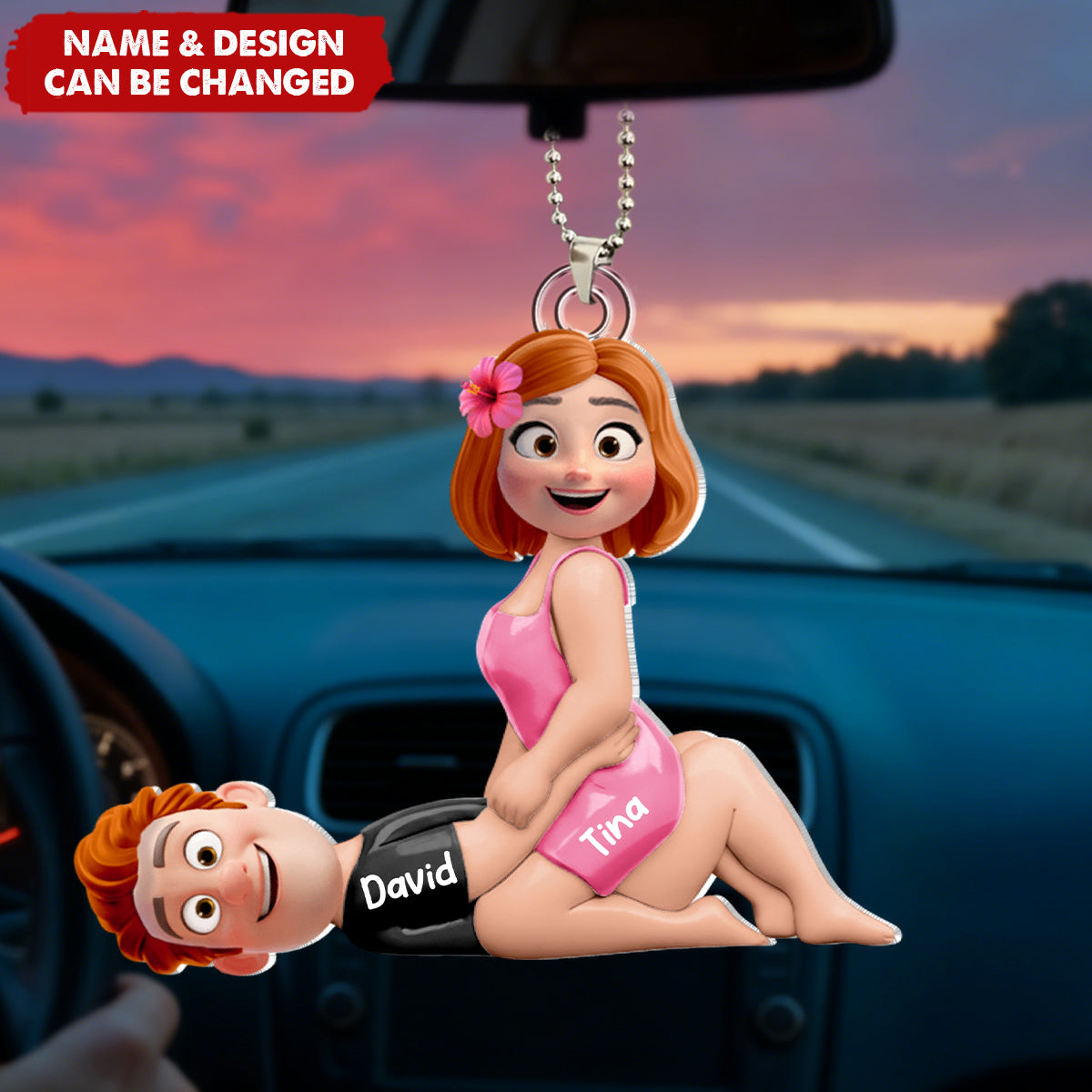 Naughty Couple Car Ornament - Personalized Gifts For Couples