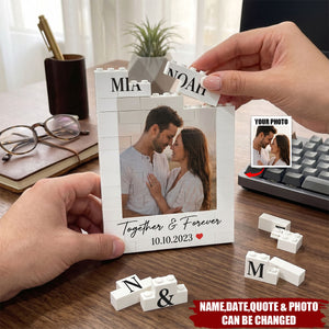 Love You To Pieces - Personalized Building Blocks, Gift For Couple