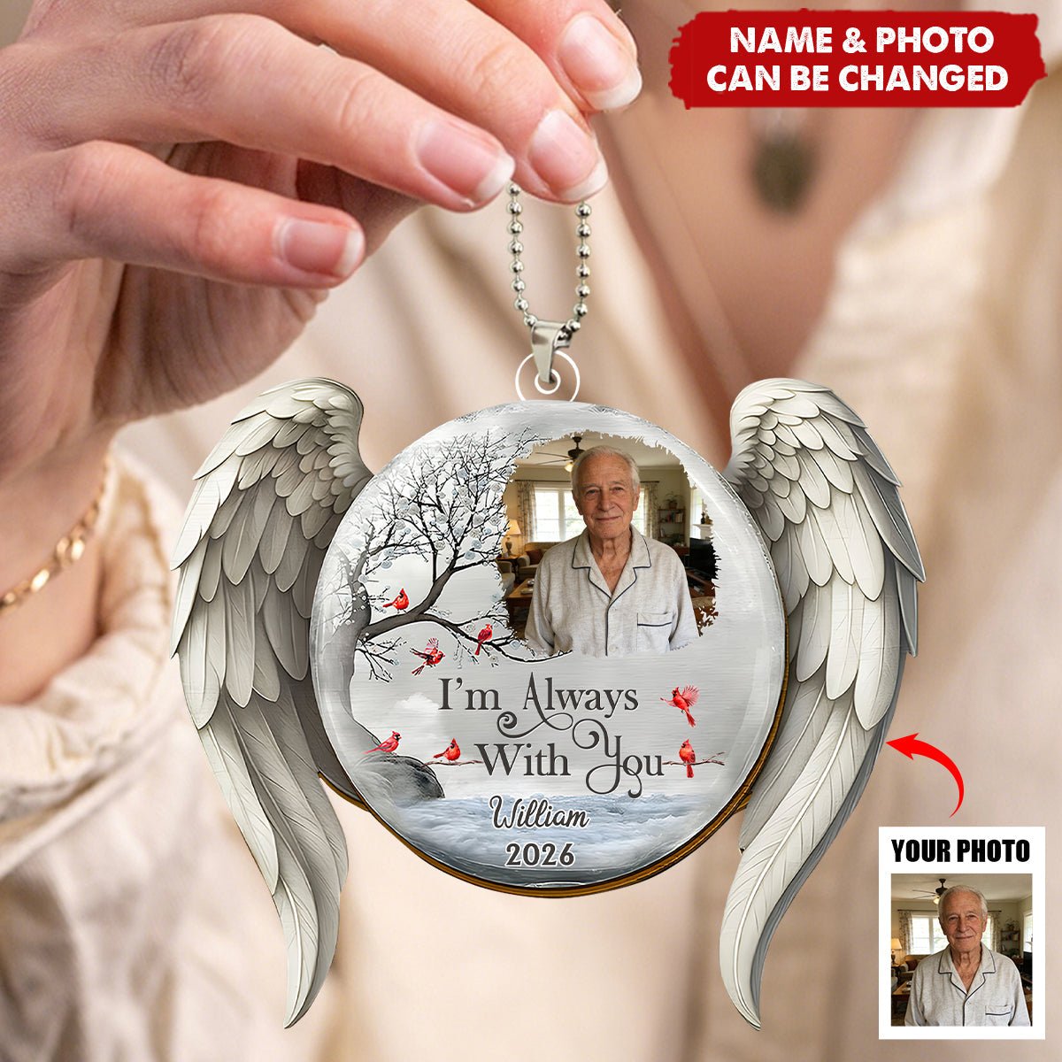 I'm Always With You - Personalized Car Acrylic Hanging Ornament