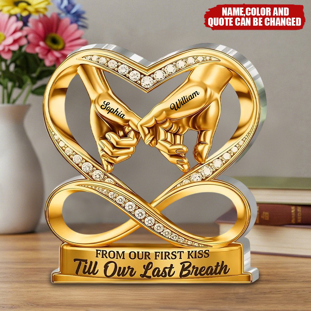 Linked By Love - Personalized Custom Shaped Acrylic Plaque