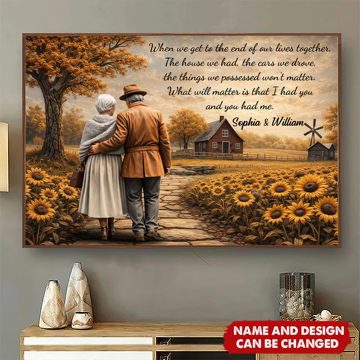 When We Get To The End Of Our Lives Together,Horizontal Poster,Gift For Elderly Couples