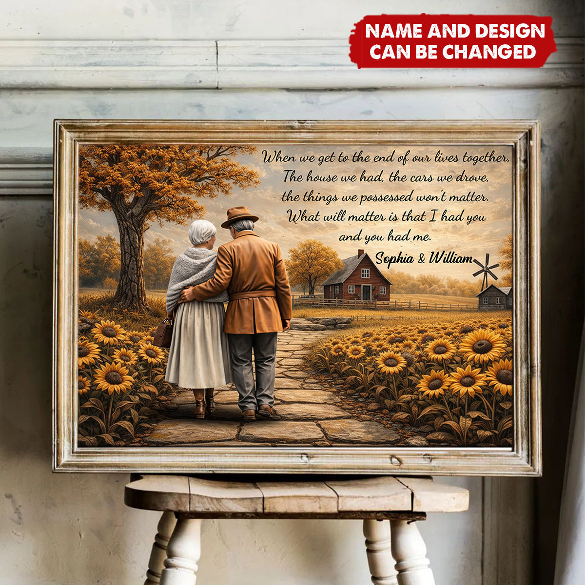 When We Get To The End Of Our Lives Together,Horizontal Poster,Gift For Elderly Couples