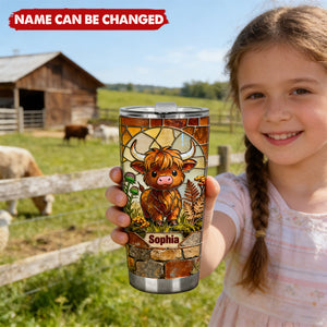 Farm Life - Personalized Highland Cow Tumbler