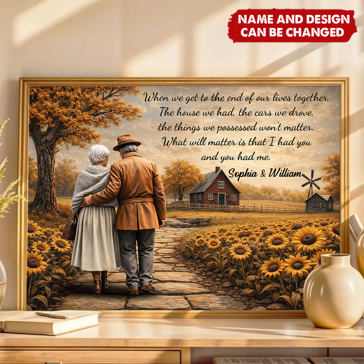 When We Get To The End Of Our Lives Together,Horizontal Poster,Gift For Elderly Couples