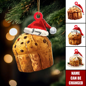 Custom Name Cake Panettone Italy Sweet Personalized Ornament