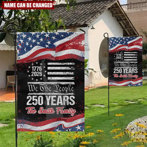 Custom 250 Years USA 250th Birthday 1776-2026 Eagle Garden Flag Gift for Family