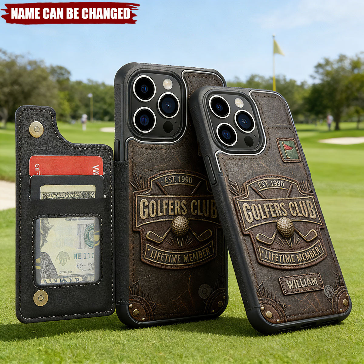 Life Time Golf Club Member - Personalized Golf Fully Printed Wallet Phone Case