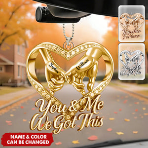 Custom Acrylic Car Ornament - Personalized Anniversary Wedding Gifts