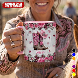 Western Cowgirl Boots - Personalized Coffee Mug