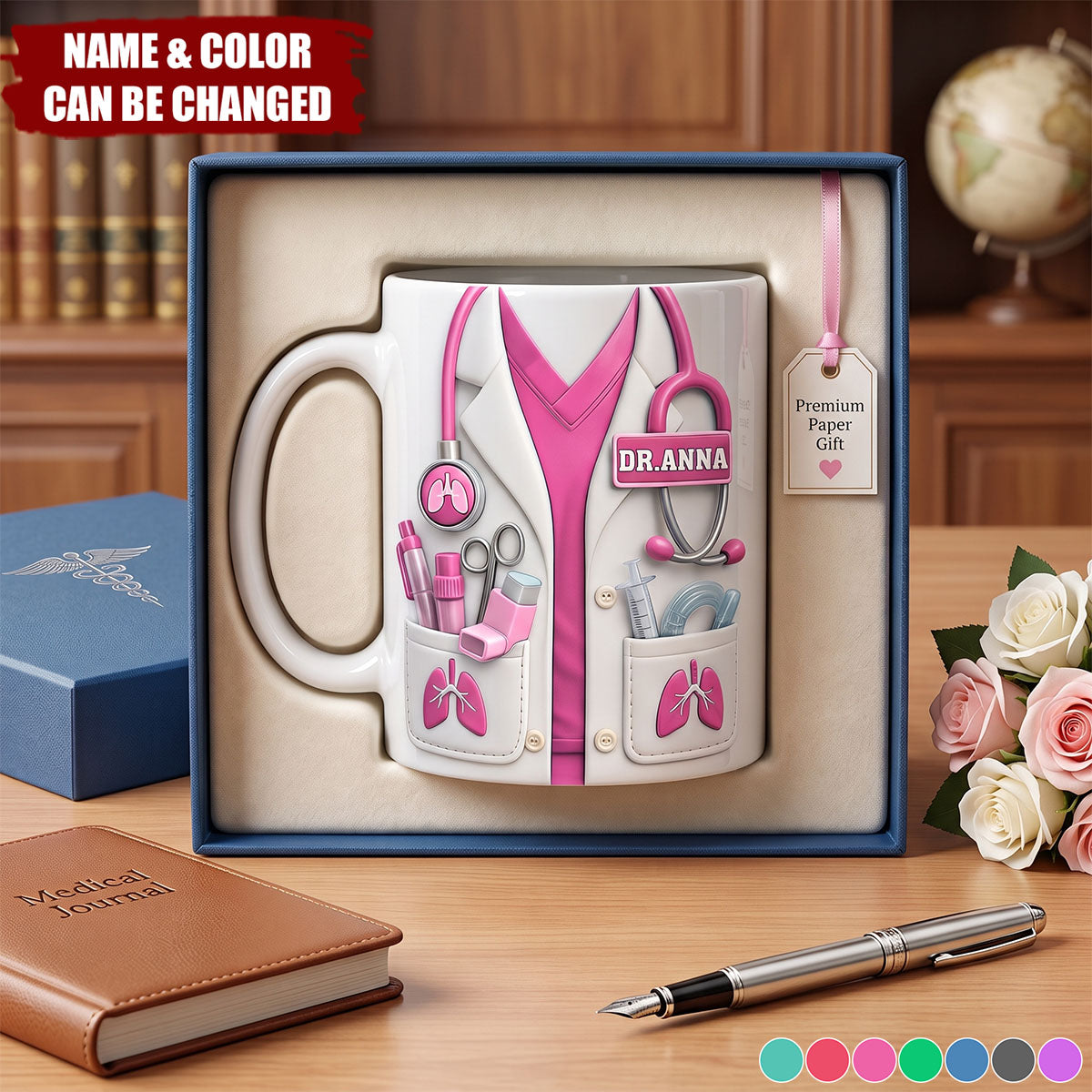 Celebrate Your Favorite Doctor With This Custom White Coat Design, Coffee Mug