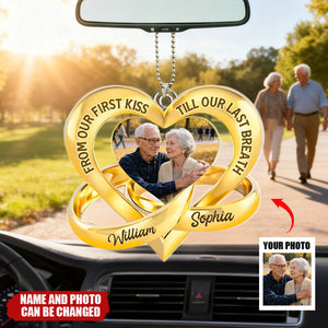 Custom Photo Acrylic Car Ornament - Personalized Anniversary Wedding Gifts