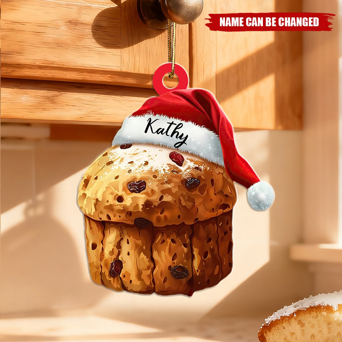 Custom Name Cake Panettone Italy Sweet Personalized Ornament