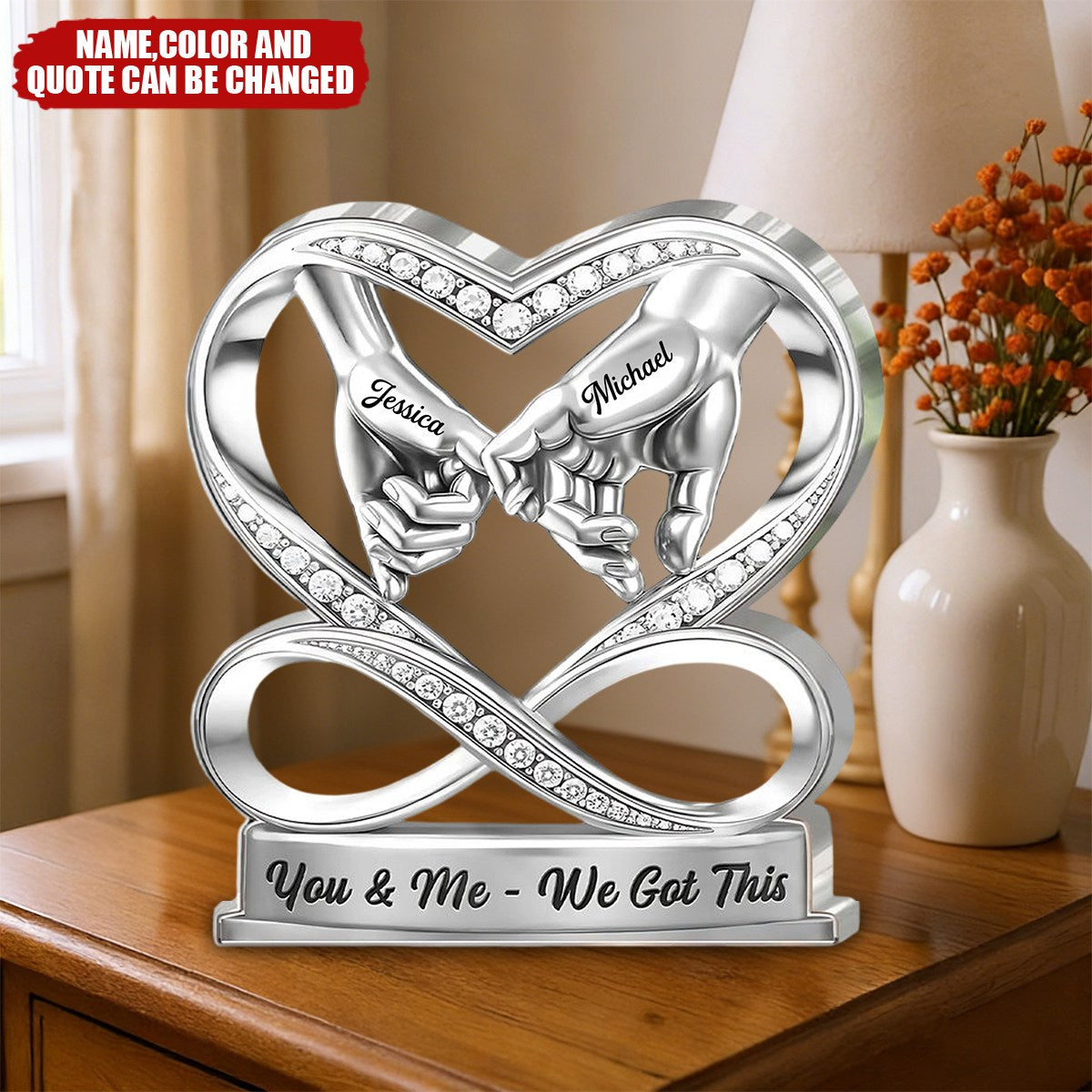 Linked By Love - Personalized Custom Shaped Acrylic Plaque