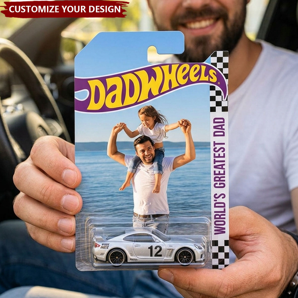 Personalized HotWheels Packaging for Dad, Fathers Day Custom Collector Gift