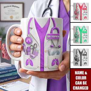 Celebrate Your Favorite Doctor With This Custom White Coat Design, Coffee Mug