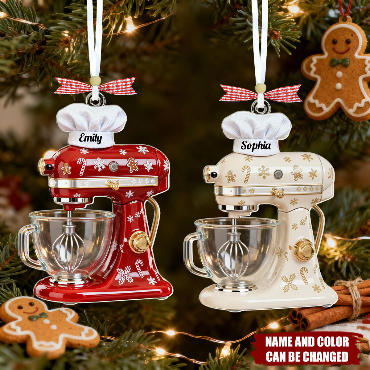 Baking Mixer - Personalized Christmas Acrylic Ornament, Gift for Baking Lover