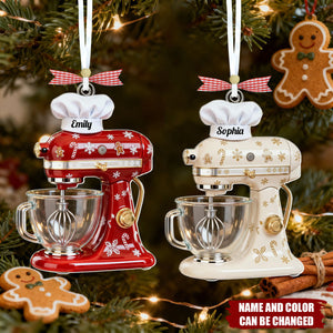 Baking Mixer - Personalized Christmas Acrylic Ornament, Gift for Baking Lover