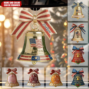 Handmade Liberty Bell Car Ornament: USA 250th Anniversary Commemorative Gift