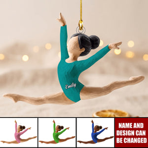 Personalized Gymnastics Christmas Ornament, Custom Ballet Girl Dancer Keepsake, Gymnast Christmas Acrylic Ornament, Sports Team 2026 Gift