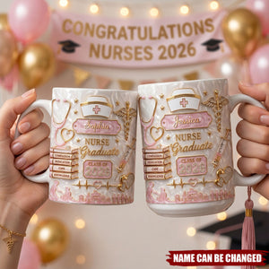 Nurse Graduate Class Of, Personalized Coffee Mug, Gift For Nurses
