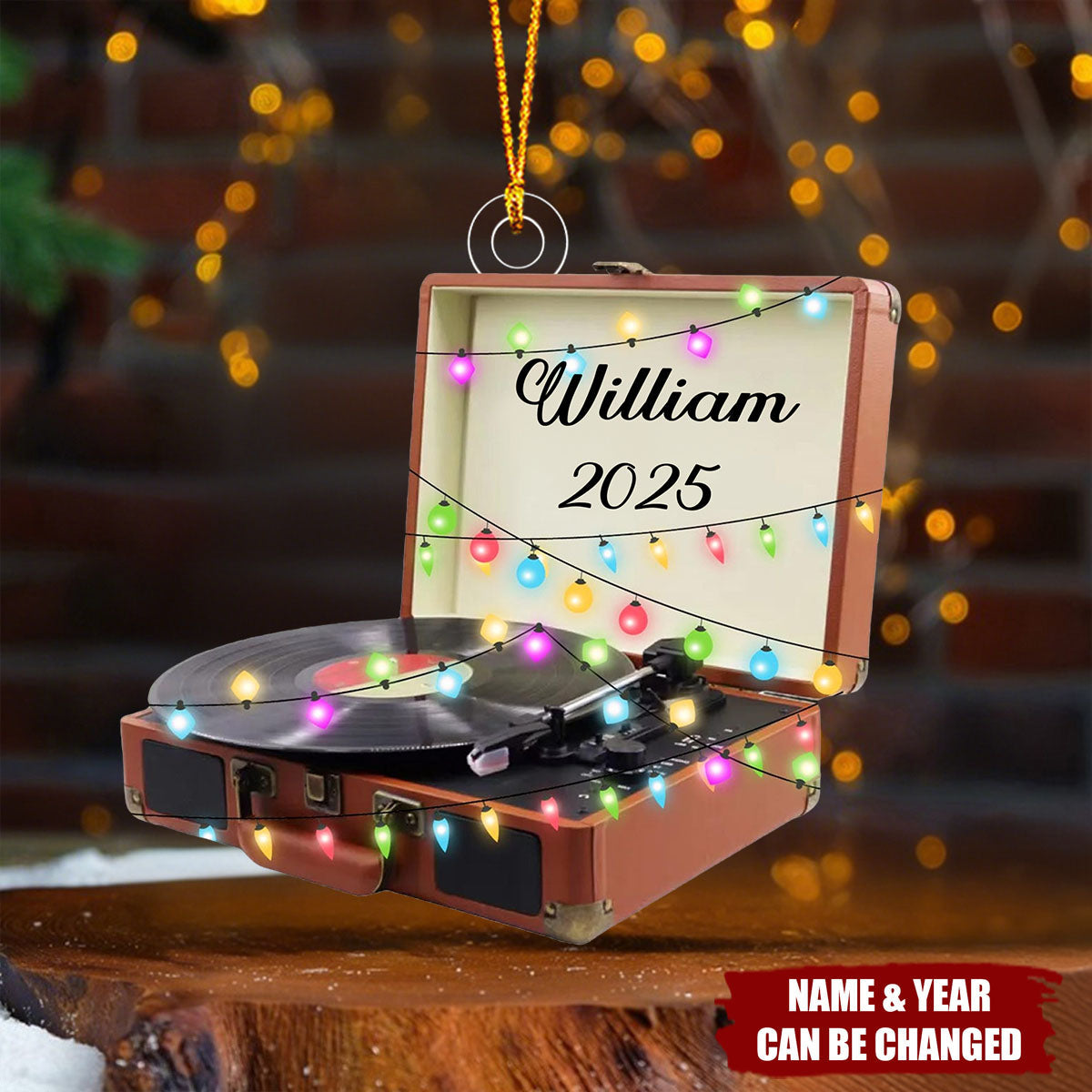 Vinyl Record Ornament, Christmas Decor, Retro Gift, Music Lover Gift