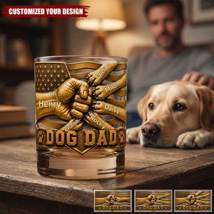 Dog Dad Drinking Glass - Personalized Gifts For Dad