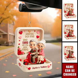 Annoying Each Other Since Still Going Strong Elderly Couple Design, Car Hanging Ornament